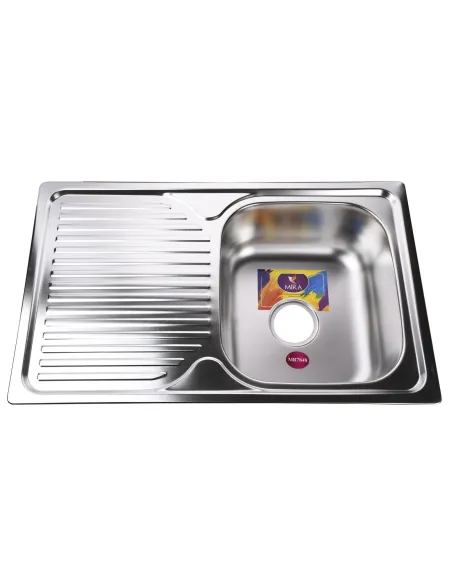 Мойка прямоугольная Mira MR 7848, 780х480х180, Satin - 1