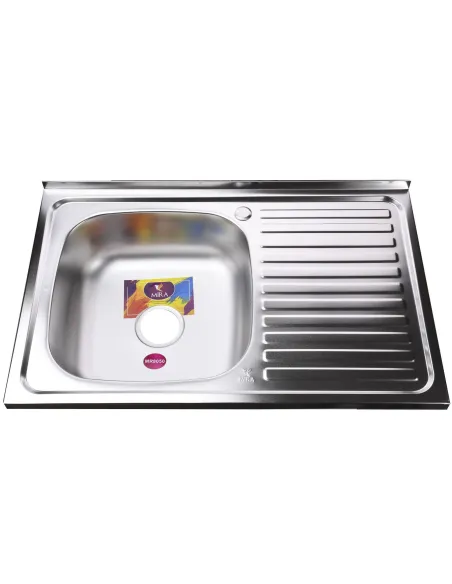 Мойка прямоугольная Mira MR 8050, 800х500х180, Satin, Left - 1