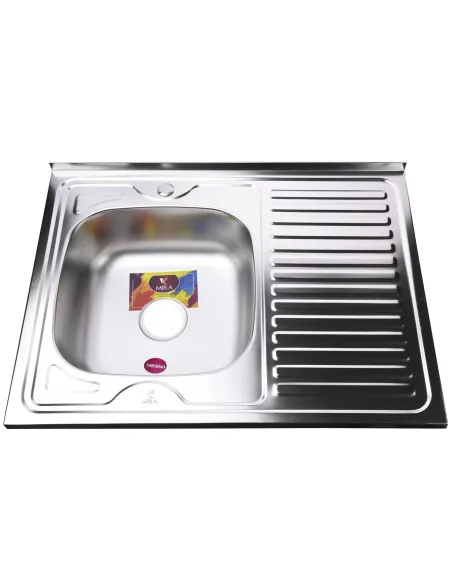 Мойка прямоугольная Mira MR 8060, 800х600х180, Satin, Left - 1