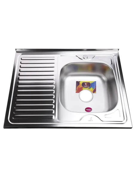 Мойка прямоугольная Mira MR 8060, 800х600х180, Satin, Right - 1