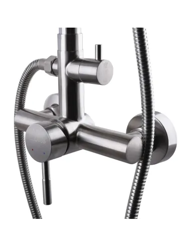 Душевая система из нержавеющей стали Globus Lux Alpen SBT1-SH-05 с душевым набором - 3