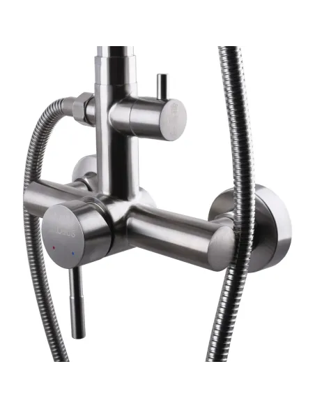 Душевая система из нержавеющей стали Globus Lux Alpen SBT1-SH-05 с душевым набором - 3