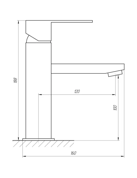 Смеситель для умывальника из нержавеющей стали Globus Lux SBQ-101 - 4