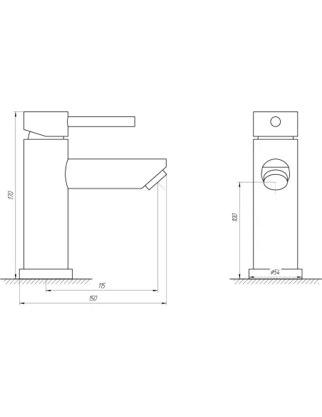 Смеситель для умывальника из нержавеющей стали Globus Lux SBT1-101 - 5