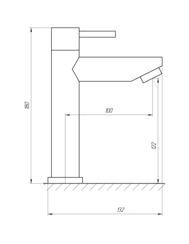 Монокран для умывальника Globus Lux SUS-002M, нержавеющая сталь - 5