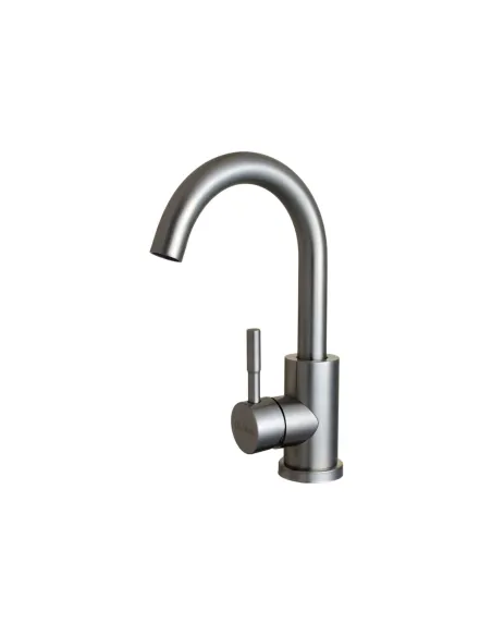 Смеситель для умывальника из нержавеющей стали Globus Lux SUS-101S боковой - 1