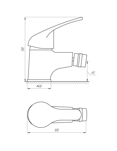 Смеситель для биде Globus Lux Solly GLSO-0106 поворотный - 5