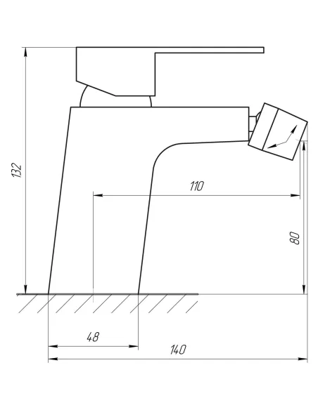 Змішувач для біде Globus Lux MILANO GLM-106 CHROM (поворотний аератор) - 5