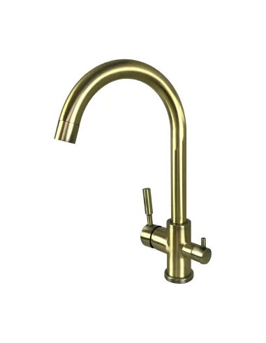 Смеситель для кухни с подключением к фильтру Globus Lux GLLR-0333 BRONZE - 4