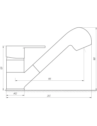 Змішувач для кухні Globus Lux Queensland GLQU-0107 CHROM (лійка-душ) - 5