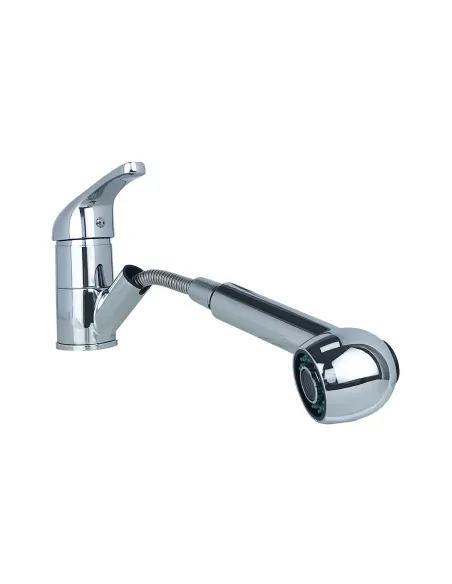 Смесители для кухни с выдвижным изливом Globus Lux Solly GLSO-0107 CHROM лейка-душ - 3