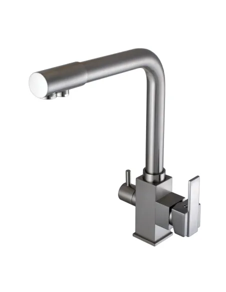 Смеситель для кухни с подключением к фильтру Globus Lux Lazer GLLR-0100 StSTEEL - 1