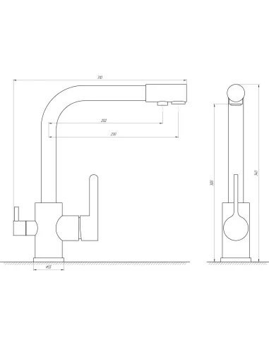 Змішувач для кухні Globus Lux GLLR-0444 FRANKE BEIGE (для осмосу) - 5