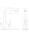 Смеситель для кухни с подключением к фильтру Globus Lux Lazer GLLR-0888 Franke BEIGE - 4