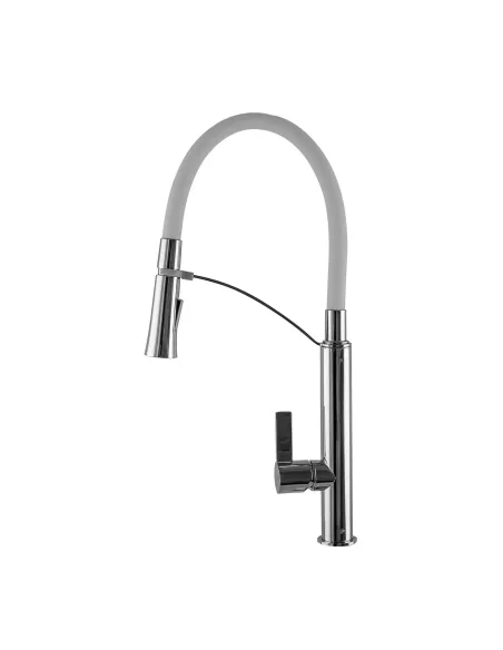 Змішувач для кухні TOPAZ SARDINIA-P-8817-H23-WS WHITE (лійка-душ, білий) - 1