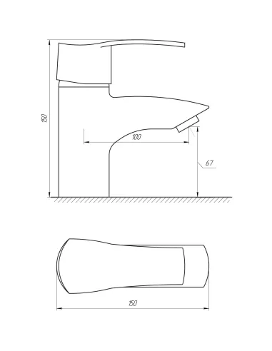 Смеситель для раковины в ванной Globus Lux Queensland GLQU-0101 CHROM - 5