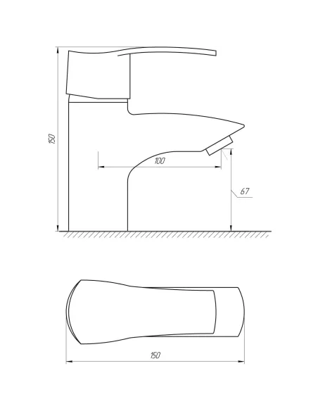 Смеситель для раковины в ванной Globus Lux Queensland GLQU-0101 CHROM - 5