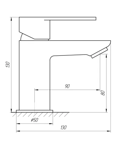 Змішувач для умивальника TOPAZ BARTS-TB 07201-H36 CHROM - 5