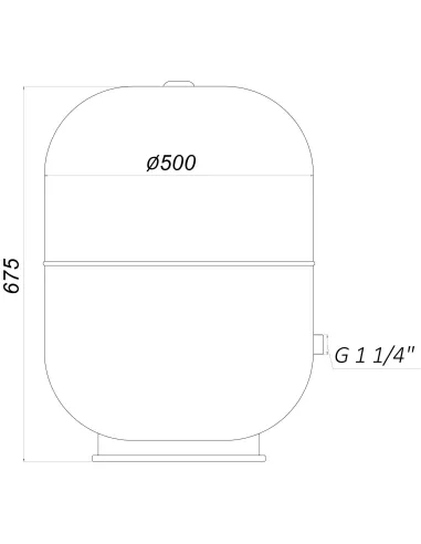 Гідроакумулятор вертикальний Zilmet Hydro-Pro 105 літрів з фіксованою мембраною - 7