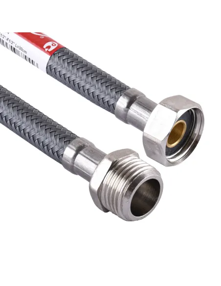 Шланг водяний Tucai 204481 1/2х1/2 НВ, 0,6 м, антикорозійний - 1