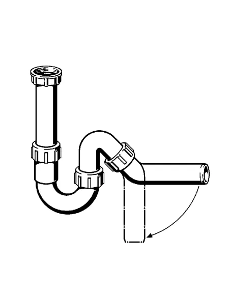 Сифон для мийки Viega 102821 1 1/2х50, без патрубка - 2