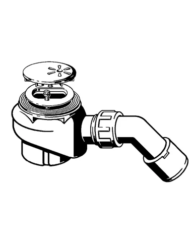 Сифон для душевой кабинки ф70 Viega 364755, с металлической решеткой - 2