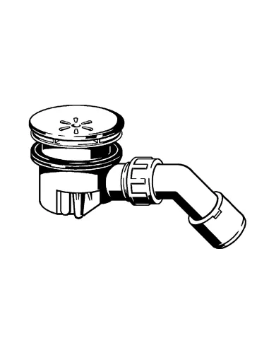 Сифон для душевой кабинки Viega 364786 110х40/50, хромированный - 2