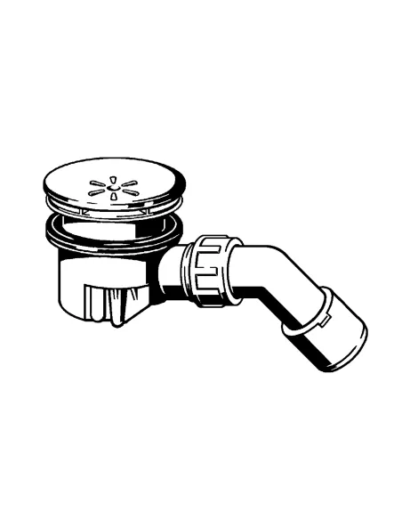 Сифон для душевой кабинки Viega 364786 110х40/50, хромированный - 2