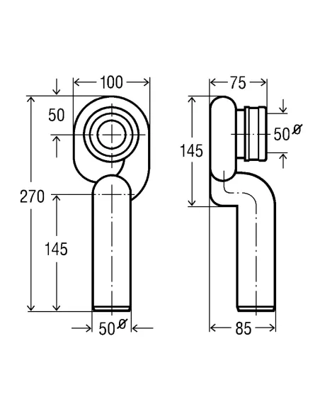 Сифон для пісуара Viega 492458, вбудований, нижній, жовтий - 3