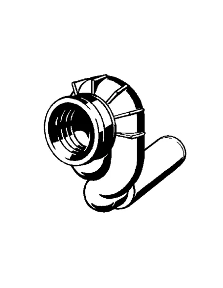 Сифон для писсуара Viega 492465, встроенный, боковой, желтый - 2