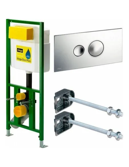 Модуль-бачок для унітазу Viega Еco Plus 660321 1130х490, хромована кнопка 596323 - 1