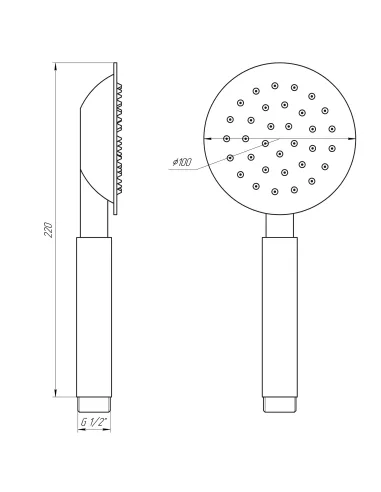 Лейка для душа ручная Globus Lux SUS-001H круглая - 4
