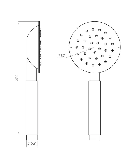 Лейка для душа ручная Globus Lux SUS-001H круглая - 4