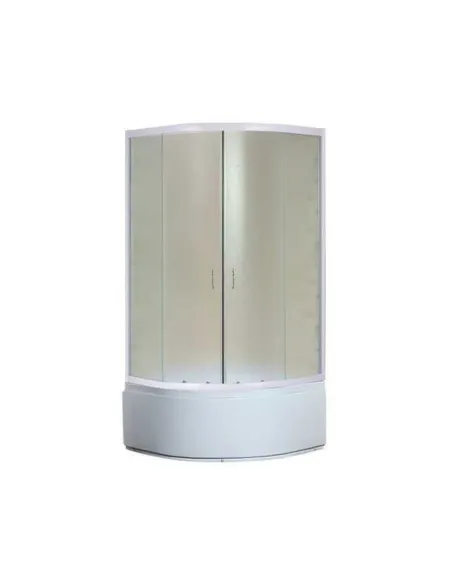 Душова кабіна з високим піддоном Bravo WARTA 90, напівкругла, піддон 40 см - 1