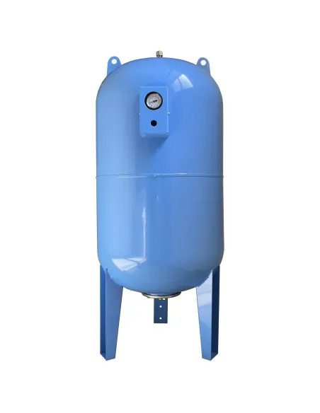 Гидроаккумулятор для воды вертикальный Volks Pumpe 150 литров, встроенный манометр - 1