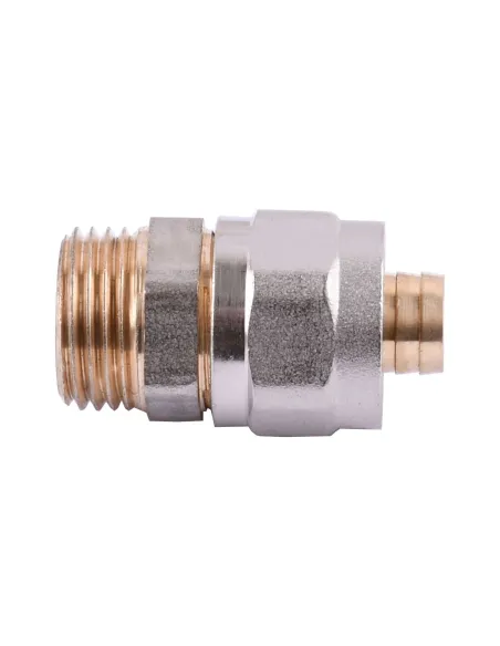 Муфта для металлопластиковой трубы Ape Italy 701 L 1/2х16 с внешней резьбой, металл - 1