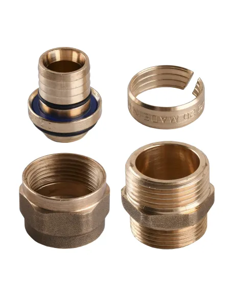 Муфта для металлопластиковой трубы Ape Italy 701 L 1х32 с внешней резьбой, металл - 4