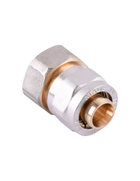 Муфта для металлопластиковой трубы Ape Italy 702 L 3/4х20 с внутренней резьбой, металл - 2