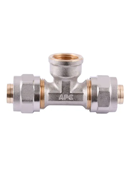 Трійник металопластиковий Ape Italy 732 L 20х1/2х20 (внутрішнє різьблення) - 1 Трійник металопластиковий Ape Italy 732 L 20х1/2х20 (внутрішнє різьблення) - 1