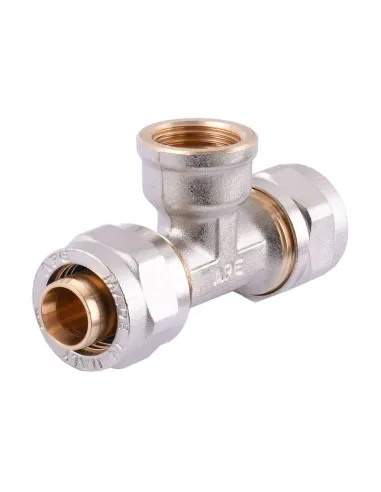 Трійник металопластиковий Ape Italy 732 L 20х1/2х20 (внутрішнє різьблення) - 2