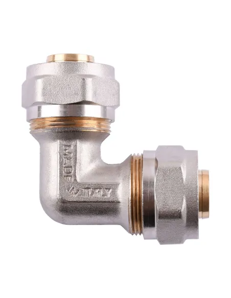 Уголок для металлопластиковой трубы Ape Italy 751 L 26х26 промежуточный, металл - 1