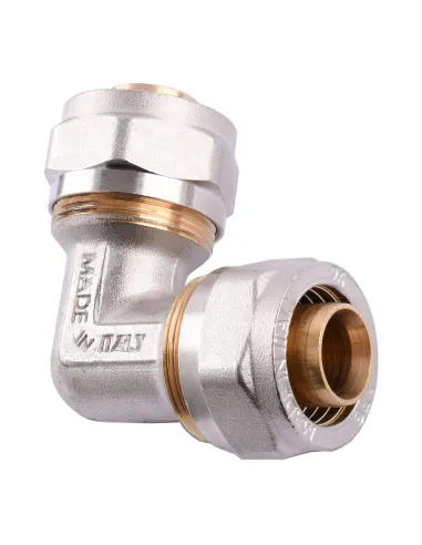 Уголок для металлопластиковой трубы Ape Italy 751 L 26х26 промежуточный, металл - 2