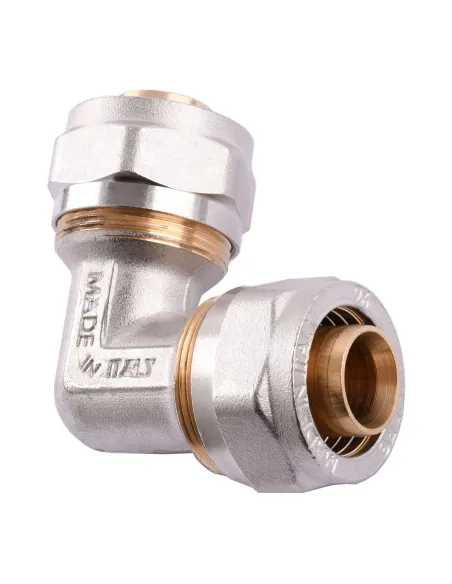 Уголок для металлопластиковой трубы Ape Italy 751 L 26х26 промежуточный, металл - 2