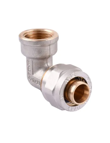 Уголок для металлопластиковой трубы Ape Italy 755 L 1/2х20 с внутренней резьбой, металл - 2