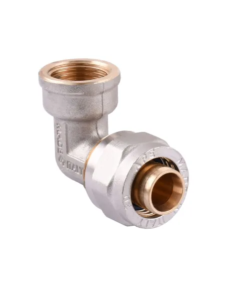 Уголок для металлопластиковой трубы Ape Italy 755 L 1/2х20 с внутренней резьбой, металл - 2