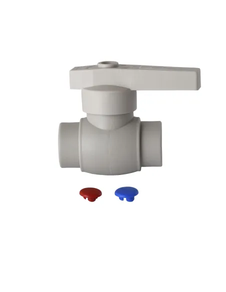 Кран шаровый VS Plast 1021 ф32 (латунный шар) - 2