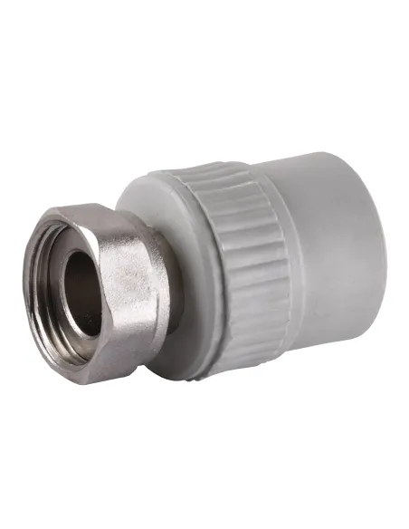 Згін внутрішній різьблення VS Plast 2018 ф20х1/2 (з накидною гайкою) - 1 Згін внутрішній різьблення VS Plast 2018 ф20х1/2 (з накидною гайкою) - 1