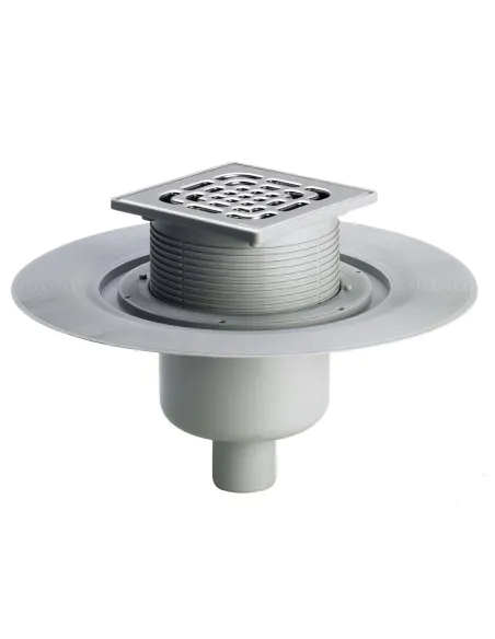 Трап Viega 557201 284848, діаметр 100 мм, нержавіюча сталь, з фланцем, вертикальний, з сифоном - 1