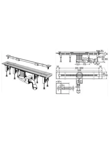 Душевой лоток Viega Advantix Vario 704353, матовый, 30-120 см - 2