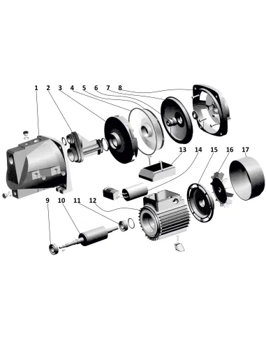 Центробежный поверхностный насос Optima Jet100, 1.1 кВт - 6
